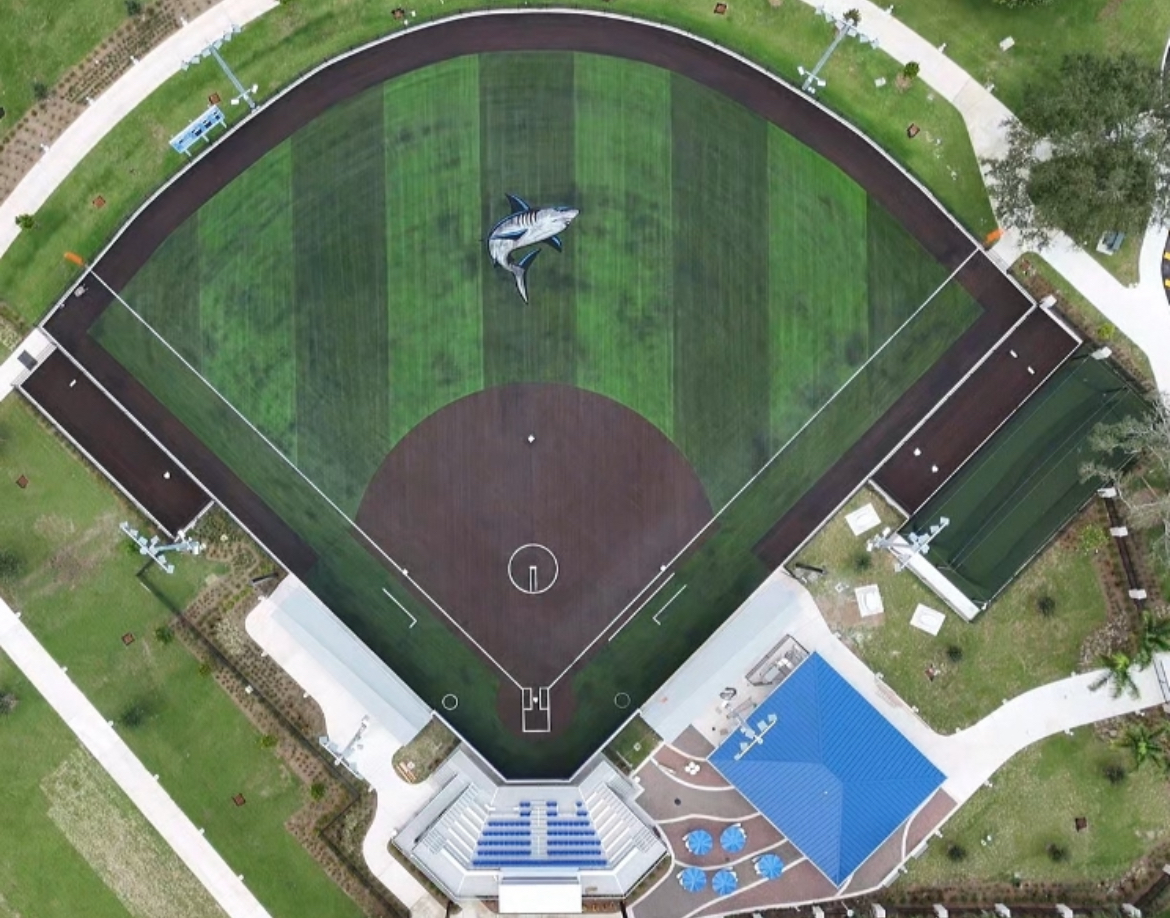 Arial view of NSU Softball Stadium